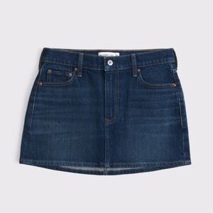 Abercrombie Mid Rise Denim Mini Skirt Dark Wash